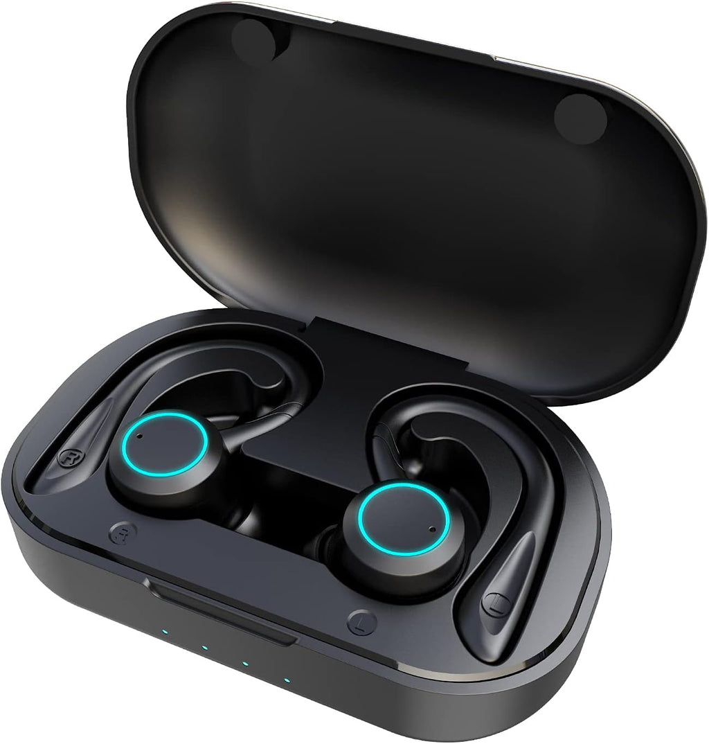 Black Pack of 2 True Wireless Bluetooth Earphones with Charging Case Y358