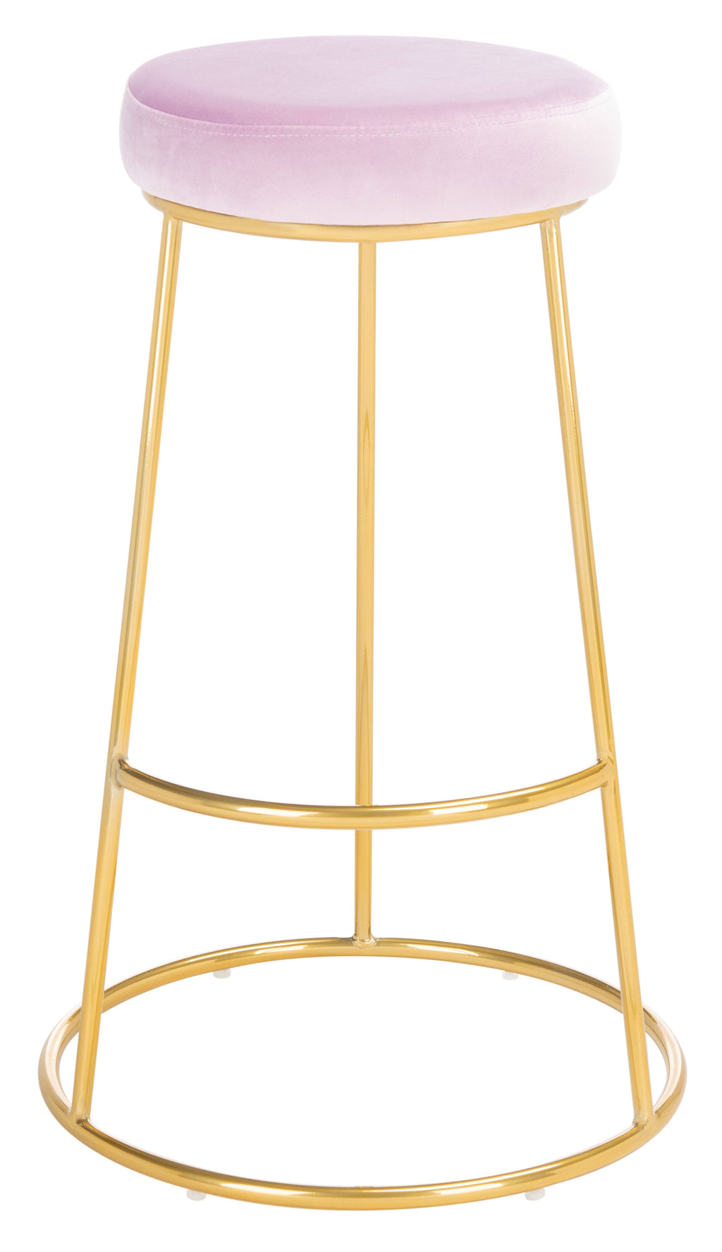 Lilac / Gold Round Bar Stool T393