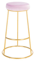 Lilac / Gold Round Bar Stool T393