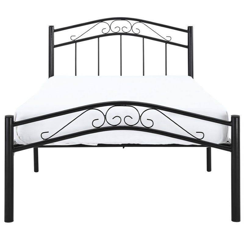 Twin Metal Bed in Black X466059
