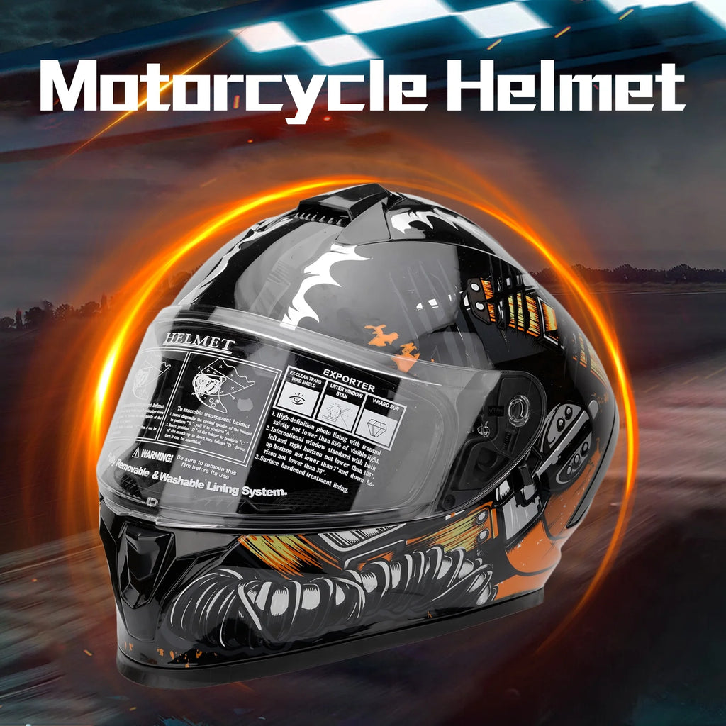 Dual Visor Full Face Flip Motorcycle Helmet X43681