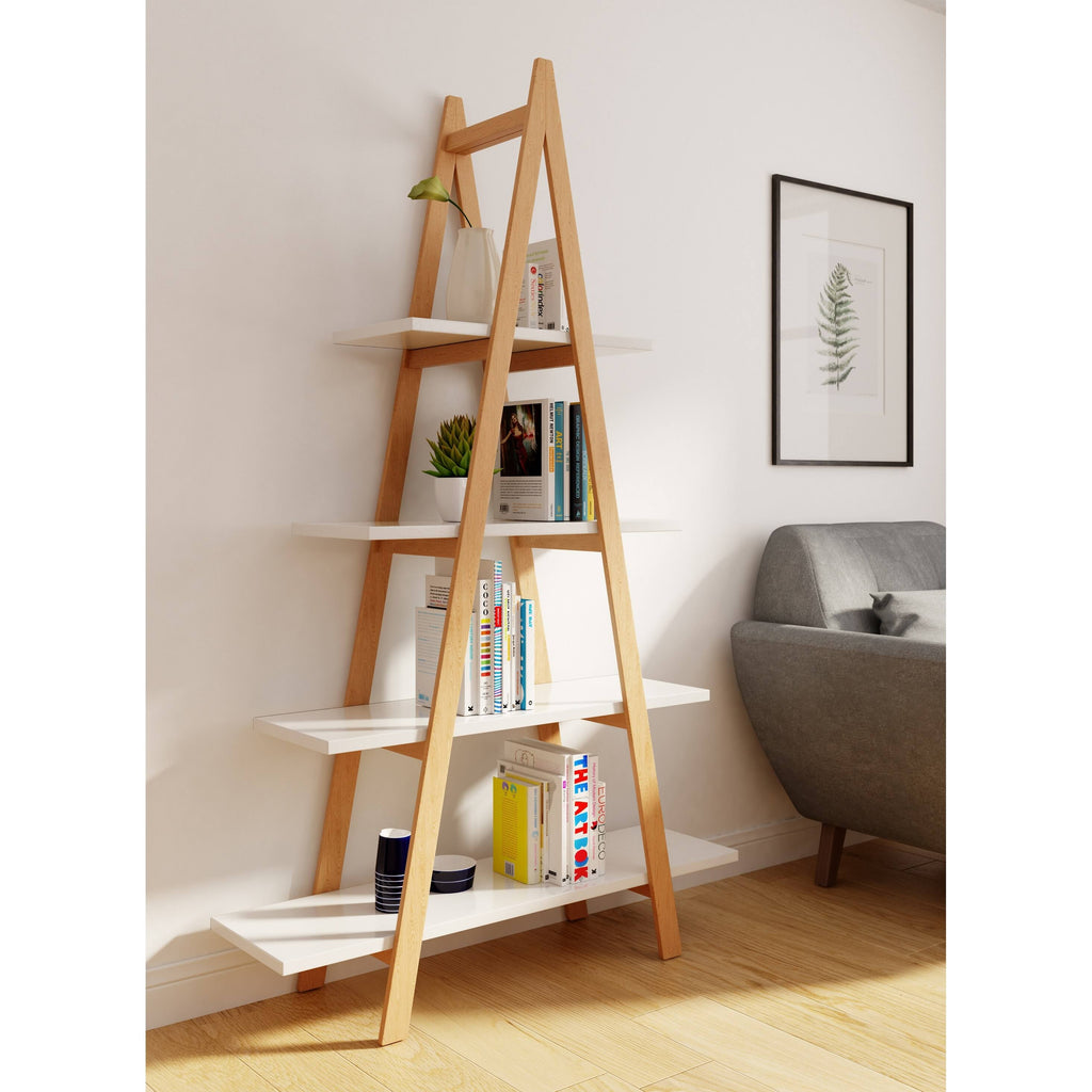Oak/White Ladder Bookshelf B259415