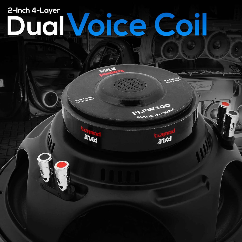 10" 1000 Watt 4 Ohm Car Subwoofer Speaker, Pack of 2 G247
