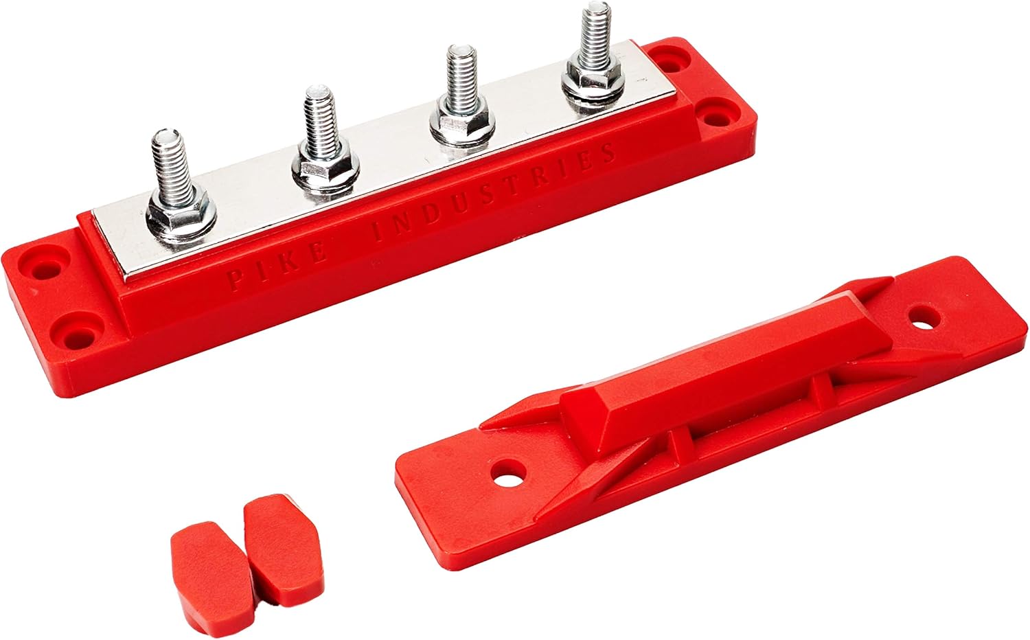 400 Amp Solid Copper Busbar 4 Stud Terminal Block Pack of 2 S6627