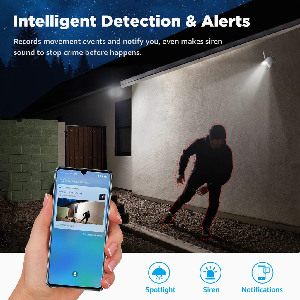 Rechargeable Battery Powered Security Camera with Color Night Vision E938002