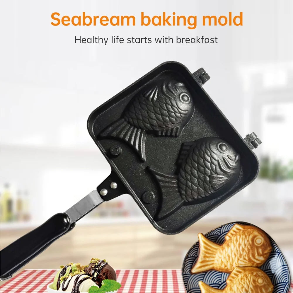 Non-stick Fish-shaped Waffle Iron Aluminum Alloy Mold M20750