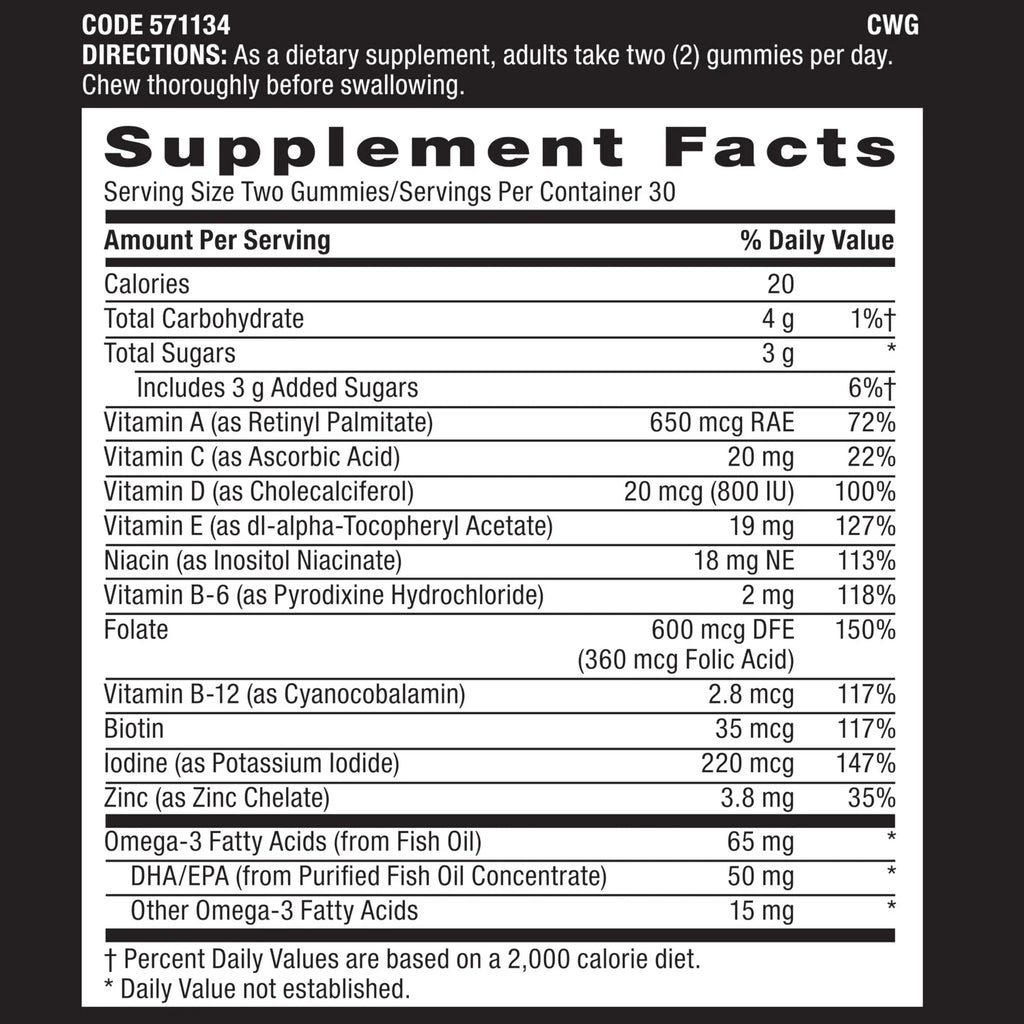 Mega Men Multivitamin + Omega-3 Gummies, 60 Gummies V5418