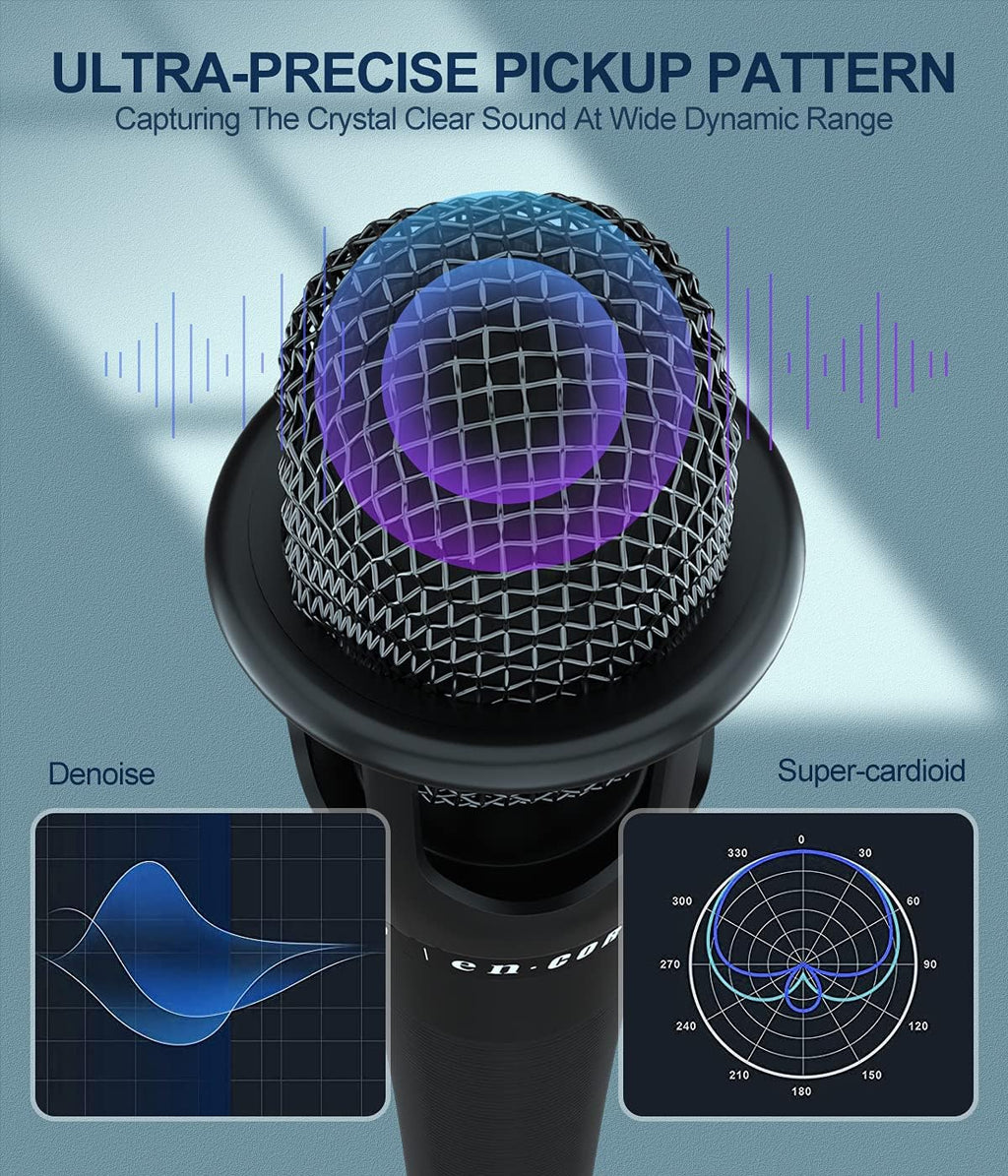 Studio Condenser Microphone USB Live Sound Card Audio Interface F26569