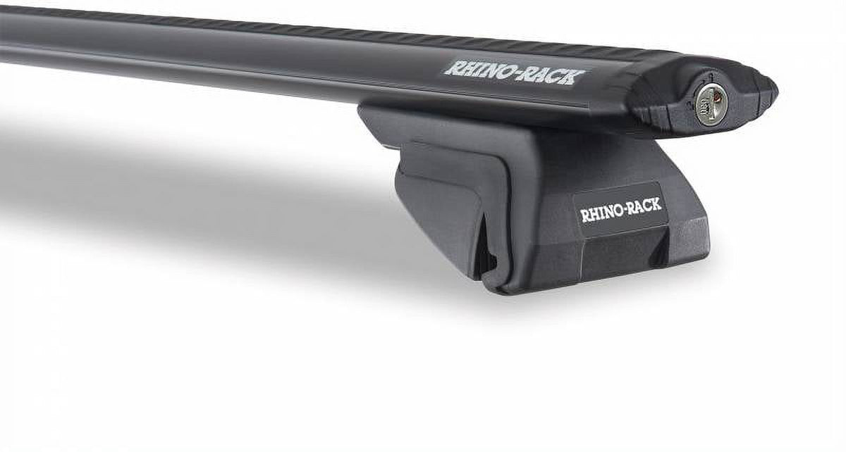 Black 2 Bar Roof Rack System With Roof Rails J359