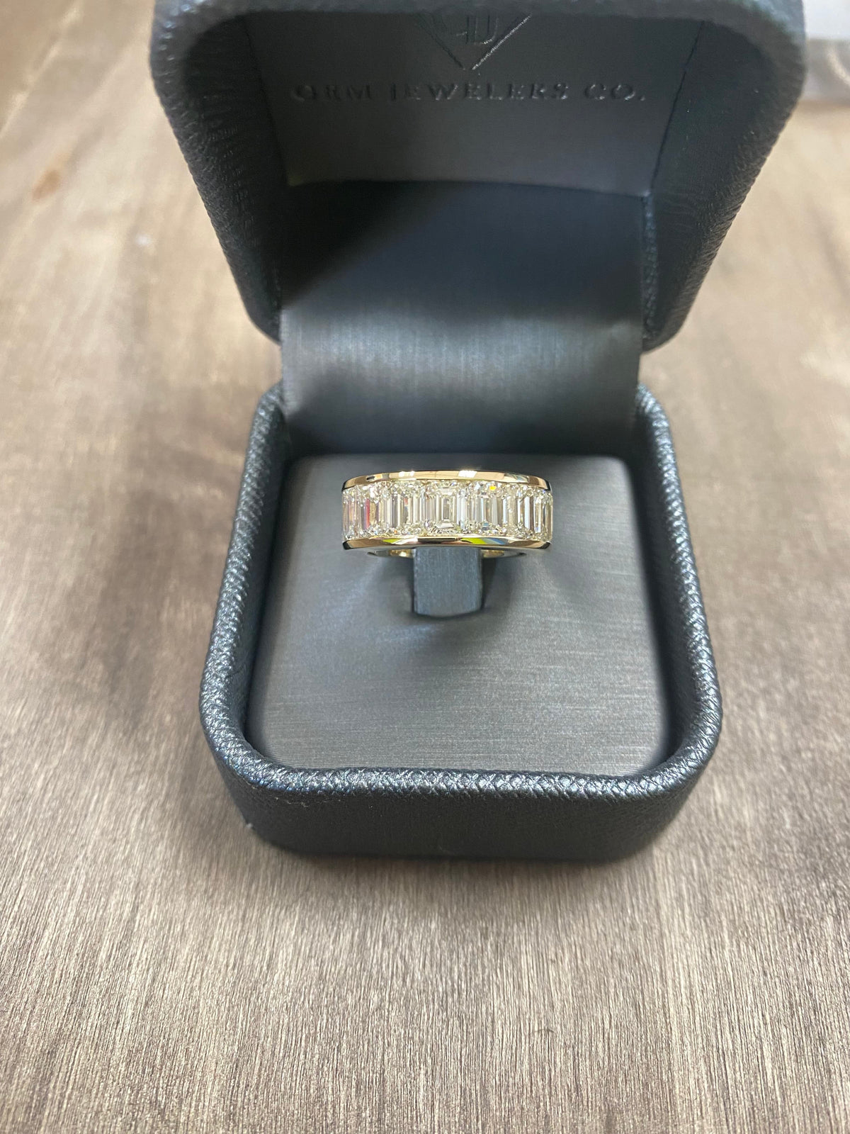Channel Set Emerald Cut Diamond Eternity Band F20190