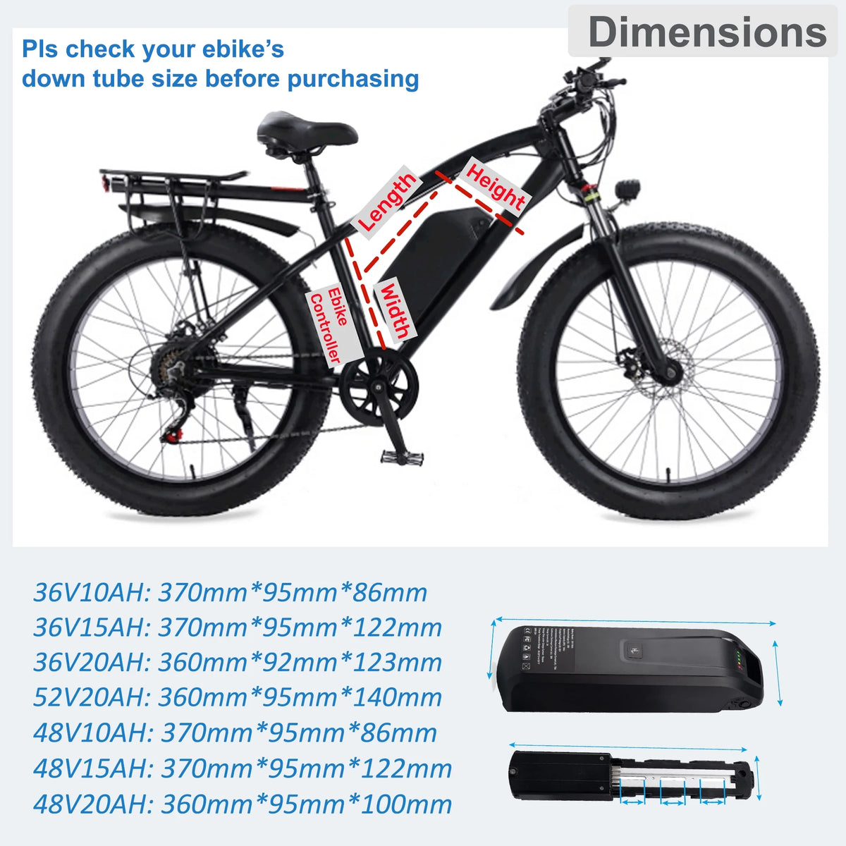 36V 20Ah Lithium Ebike Battery with 3A Charger Z238528