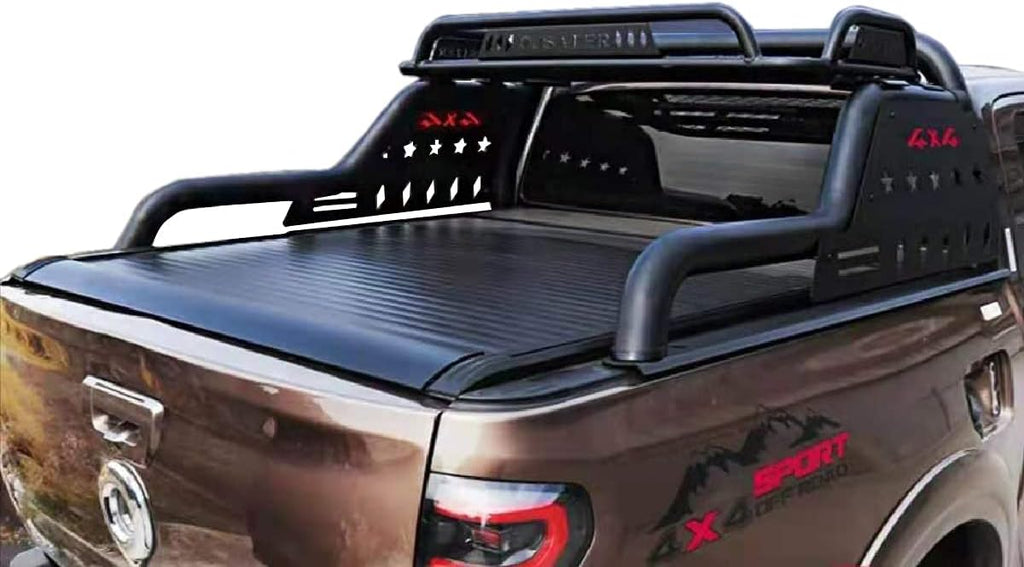 Black Roll Bar Adjustable with Cargo Basket O2809