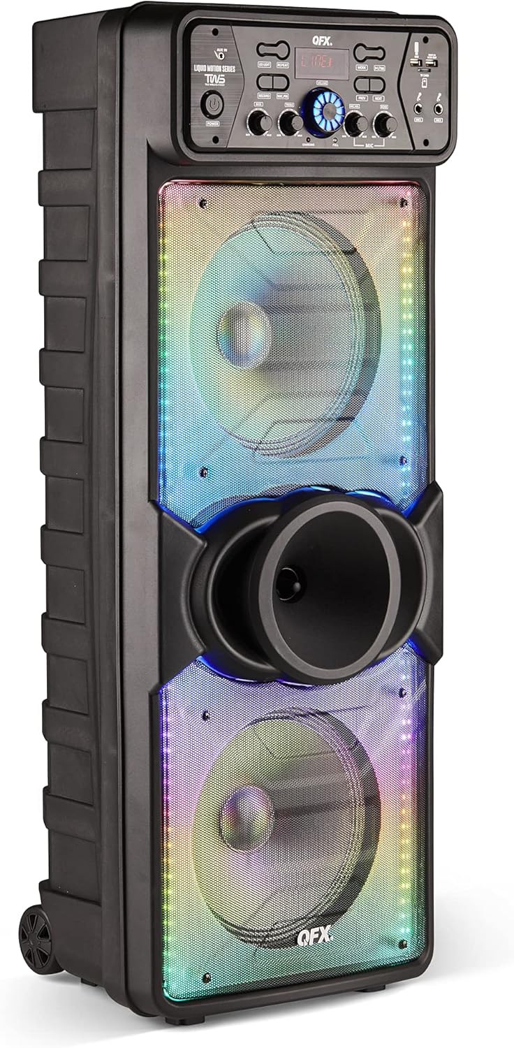 Portable Speaker with Wireless Microphone and FM Radio U6477