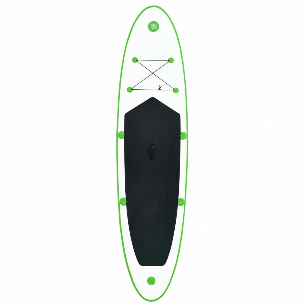 Green and White Inflatable Paddle Board Set N386937