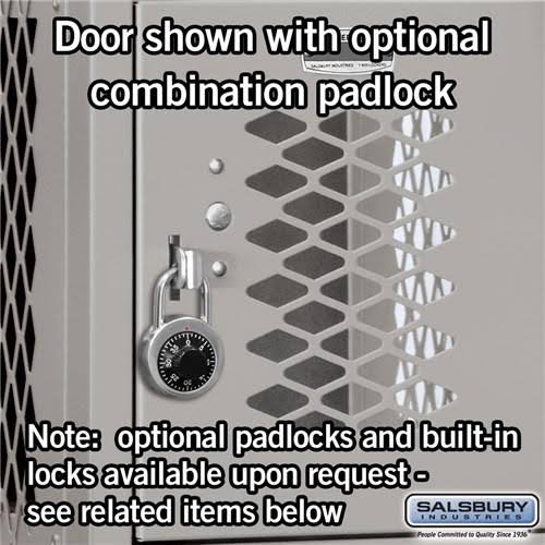 12x22 Wide Five Tier Vented Metal Locker - Gray F87186