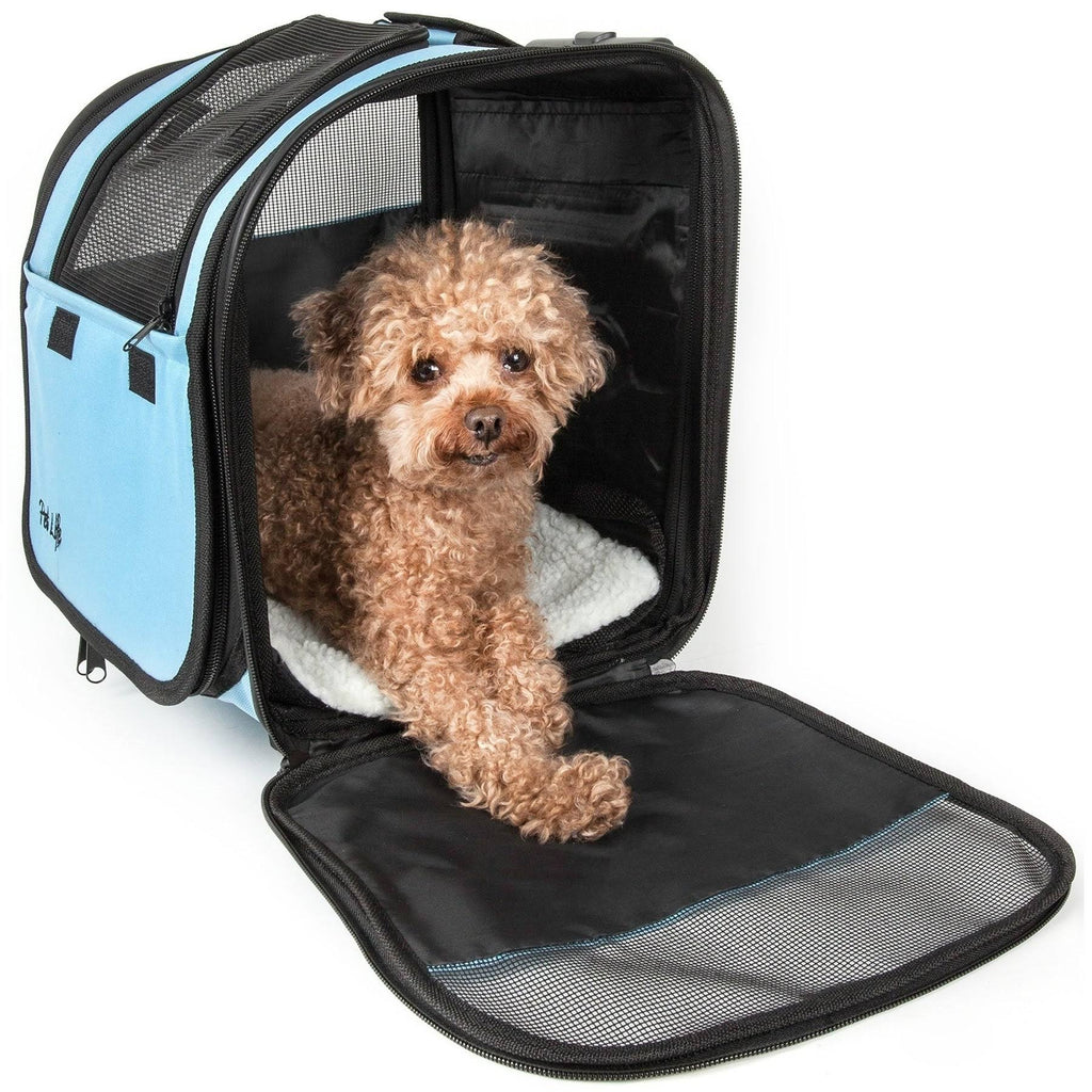 Brown Wheeled Travel Pet Carrier Q61010