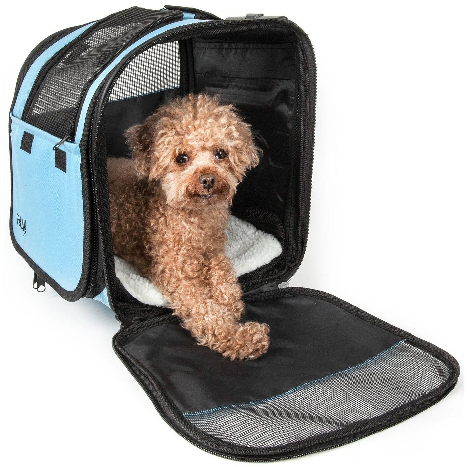 Brown Wheeled Travel Pet Carrier Q61010
