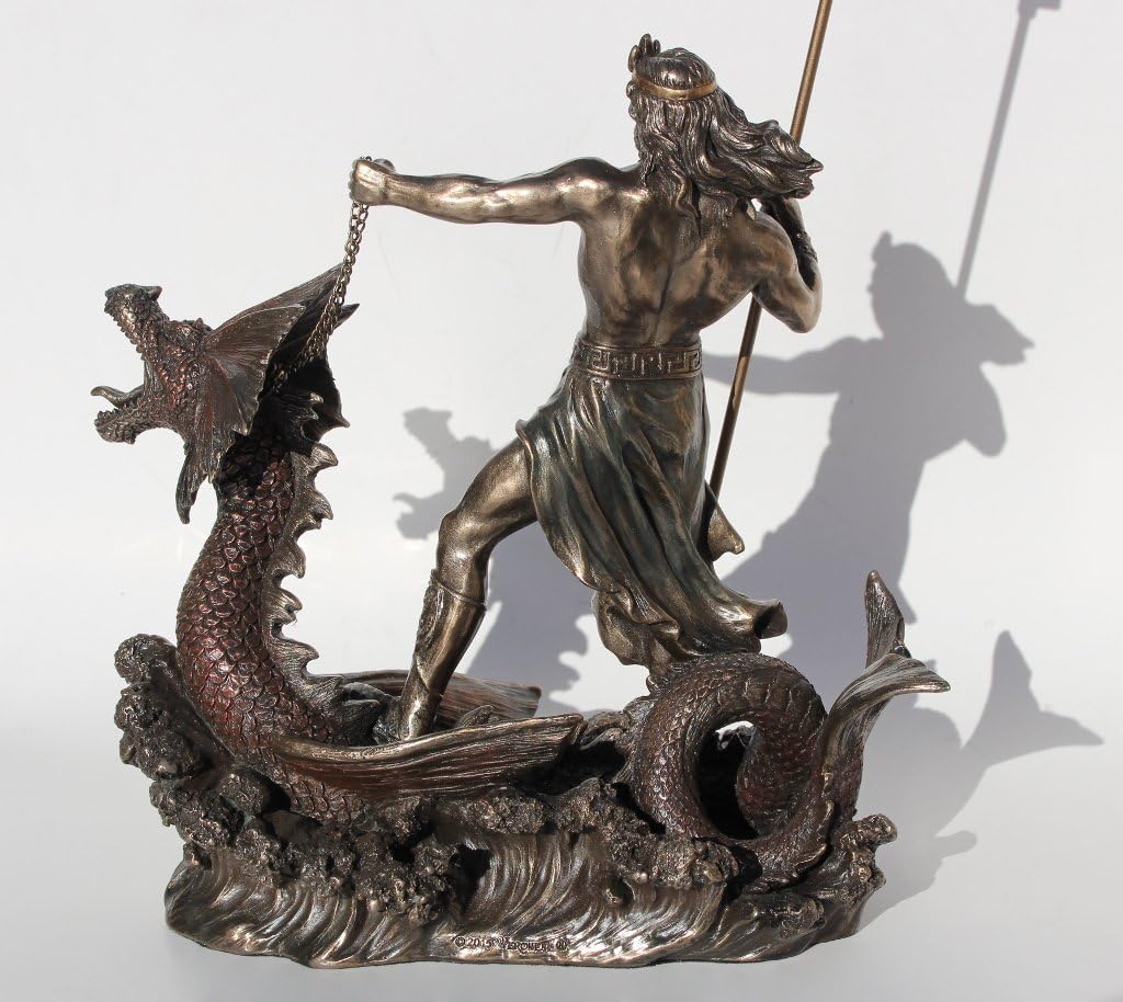 Cold Cast Bronze Hippocampus Statue G838729