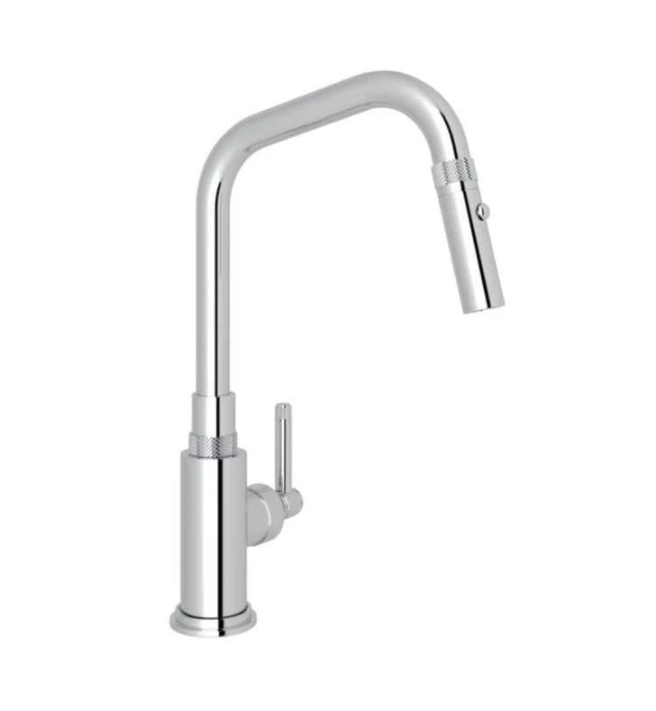 Polished Nickel Side Lever Pull Down Kitchen Faucet P310