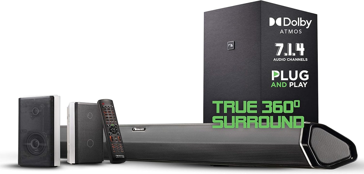7.1.4 Channel 600W Soundbar with 8" Wireless Subwoofer and 2 Rear Surround Speakers X997