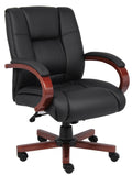 Cherry Mid Back Executive Wood Chair F2364
