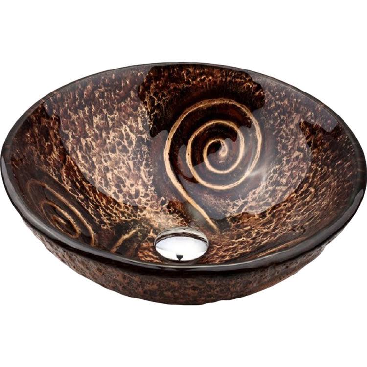 Oil Rubbed Bronze Glass Vessel Sink V452