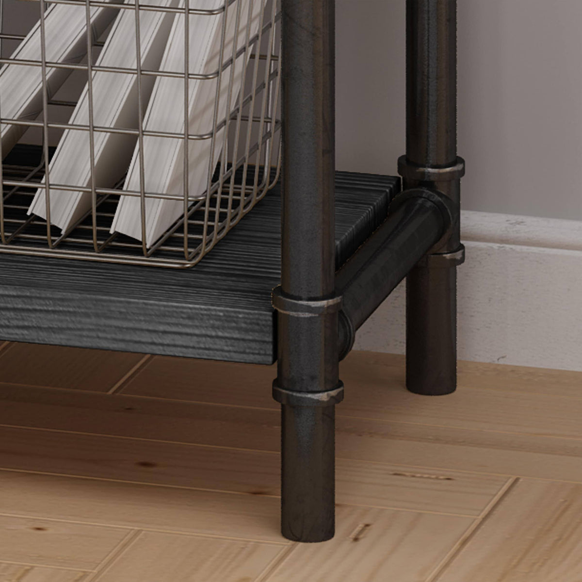 Industrial Iron Five Shelf Bookcase X965425