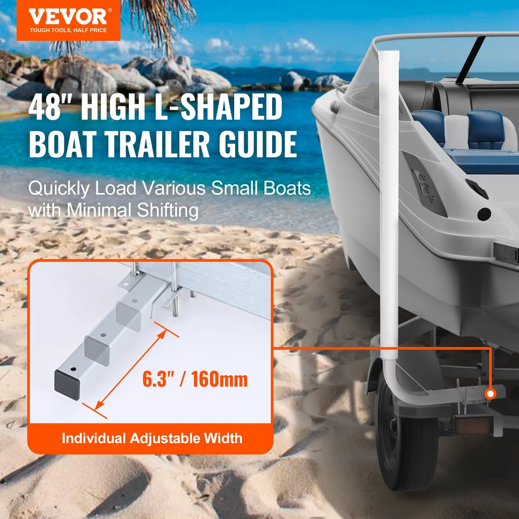 48” Galvanized Boat Trailer Guide on PVC Poles P2227