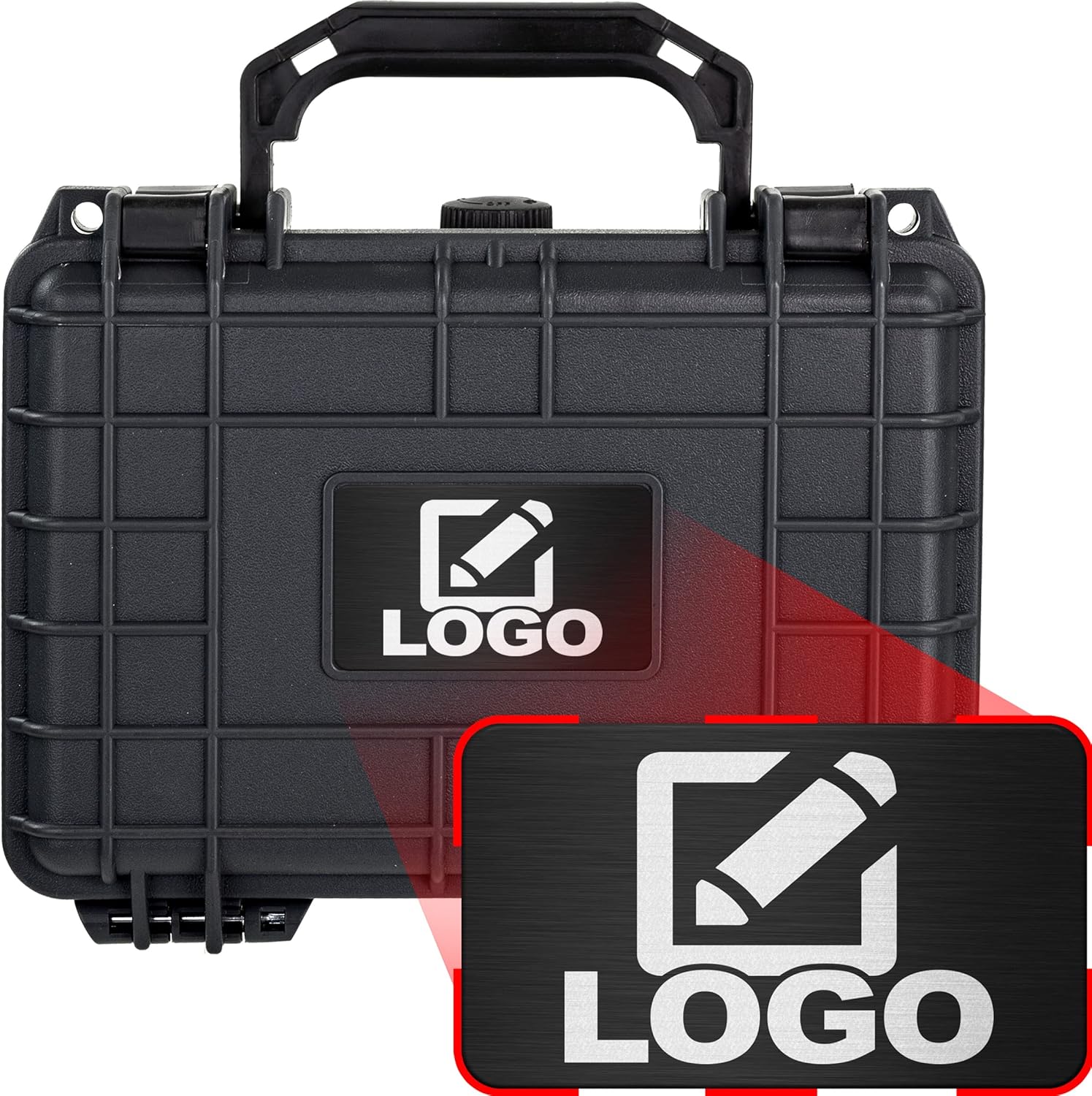 Hard Case Water & Shock Proof with Foam 8.12 inch 6.56 inch 3.56 inch Black R181758