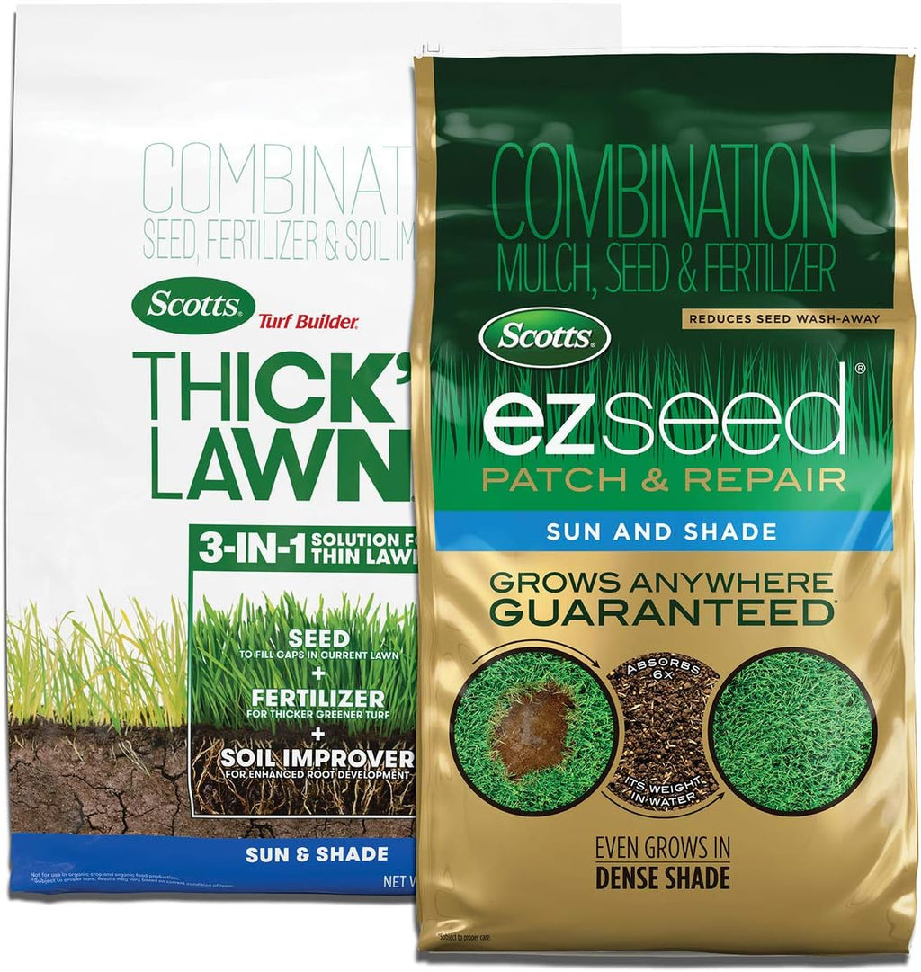3 in 1 Lawn Fertilizer, Seed, & Soil Improver, 40 lb. Pack of 2 J5515