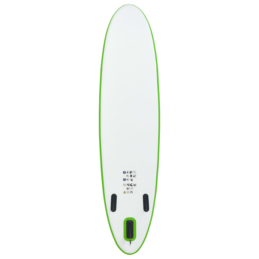 Green and White Inflatable Paddle Board Set N386937