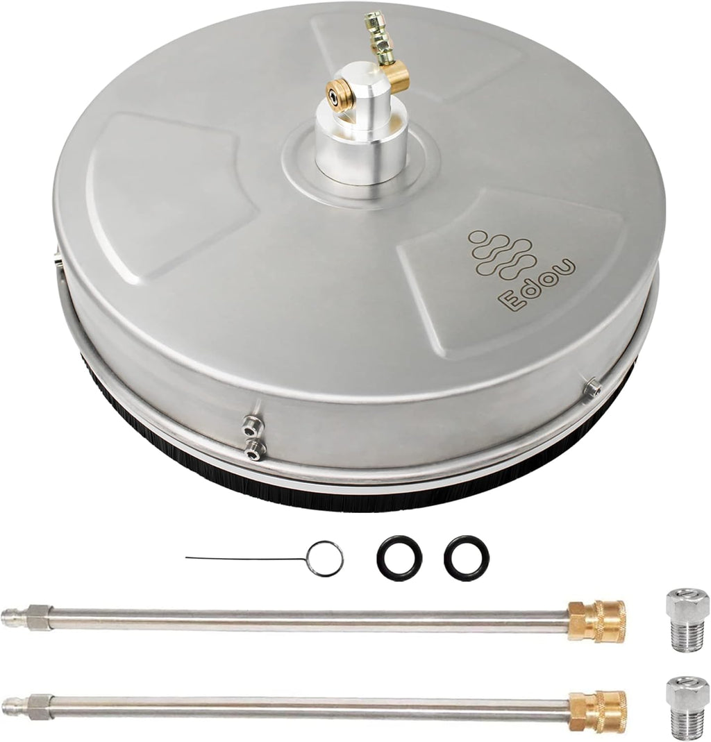 15-Inch Pressure Washer Surface Cleaner with Stainless Steel Housing, 2 Replacement Nozzles, 4000 PSI Y881228