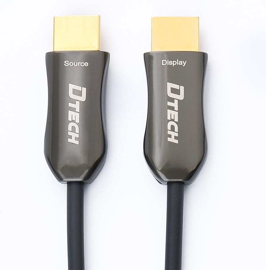 Fiber Optic HDMI Cable 50ft 4K60Hz 18Gbps Slim UHD Video Cord Pack of 2 K599
