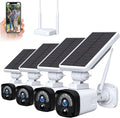Wireless Solar Security Camera System with Base Station and 4 Cameras, 1080P Night Vision, IP65 Waterproof S259