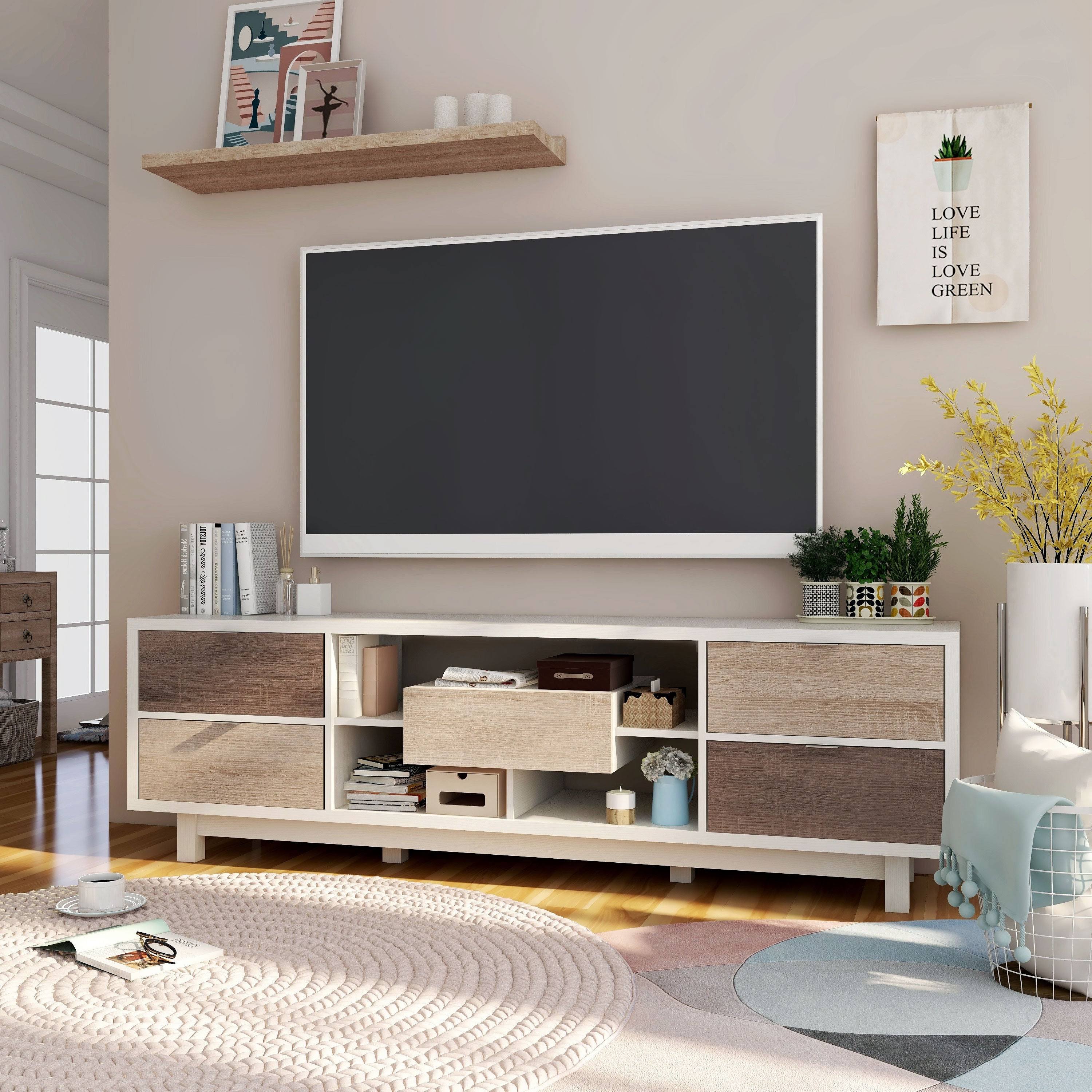 White Wood TV Stand E623
