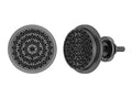 Black Diamond Double Halo Screw Back Stud Earring E9568
