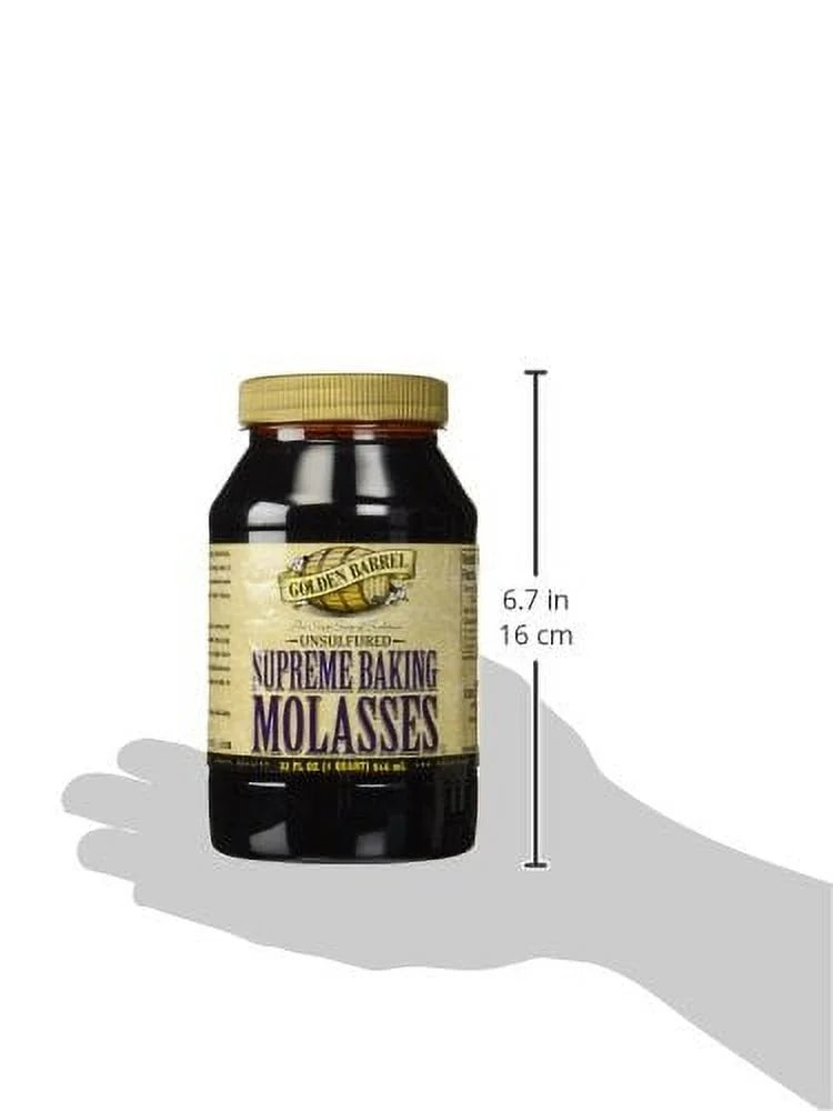 Unsulfured Baking Molasses (Pack of 4-32 Fluid Ounce Bottles) O371