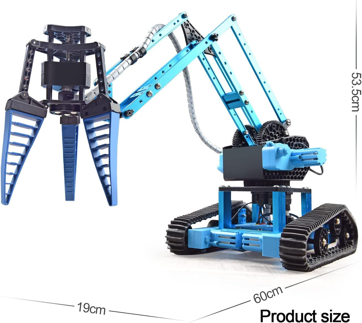 15 Channels 2.4G RC Robot Toy, DIY 151 pcs Take Apart Stem Excavator Toy Electronic Alloy Metal Mechanical Robotic Arm Building Kit J4995
