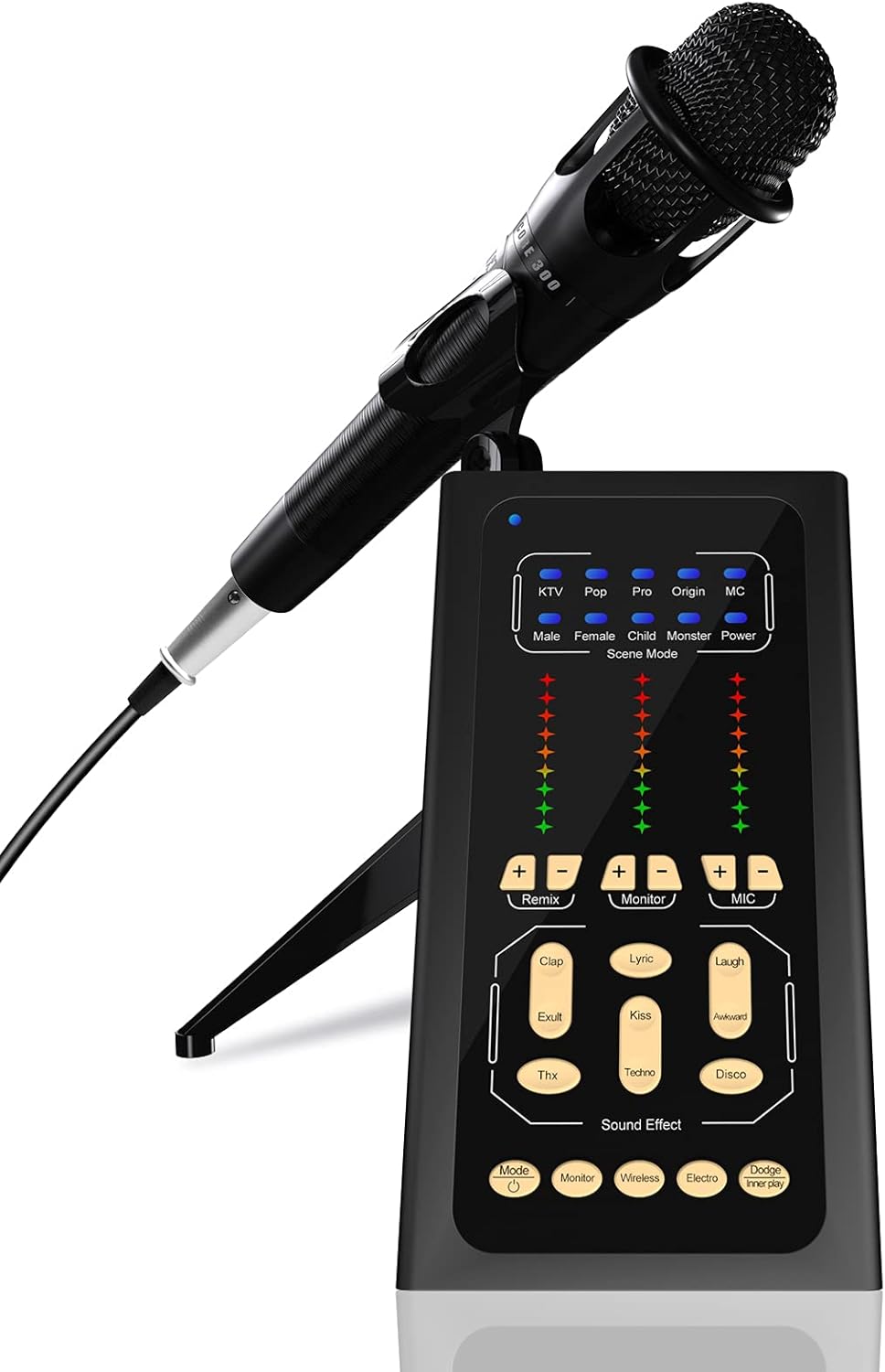 Studio Condenser Microphone USB Live Sound Card Audio Interface F26569