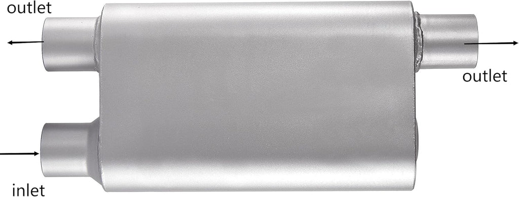 2.5 inch Inlet 2.5 inch Outlet Performance Exhaust Muffler Pack of 2 L9317
