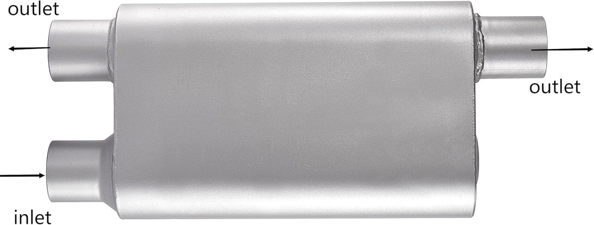 2.5 inch Inlet 2.5 inch Outlet Performance Exhaust Muffler Pack of 2 L9317
