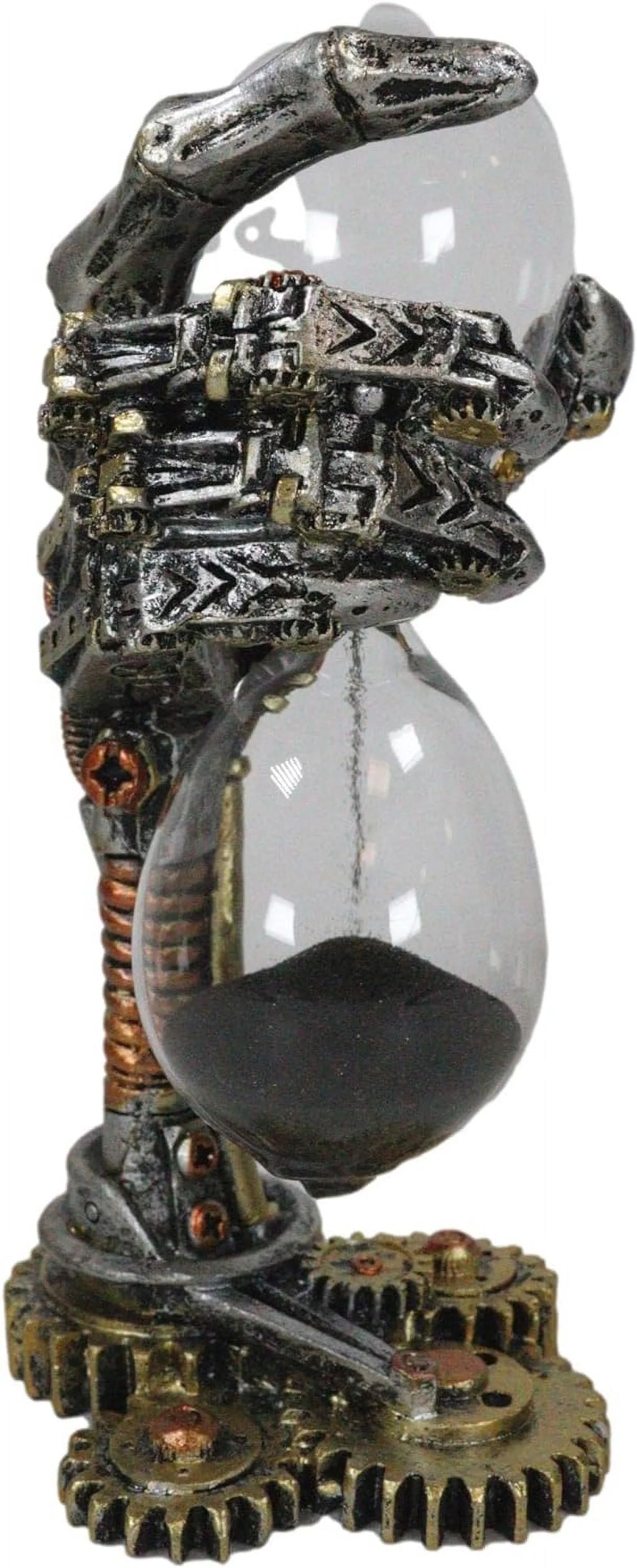Steampunk Sand Timer with Black Sands Figurine Accent Decor L96319