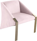 Pink Velvet Accent Chair Q982305