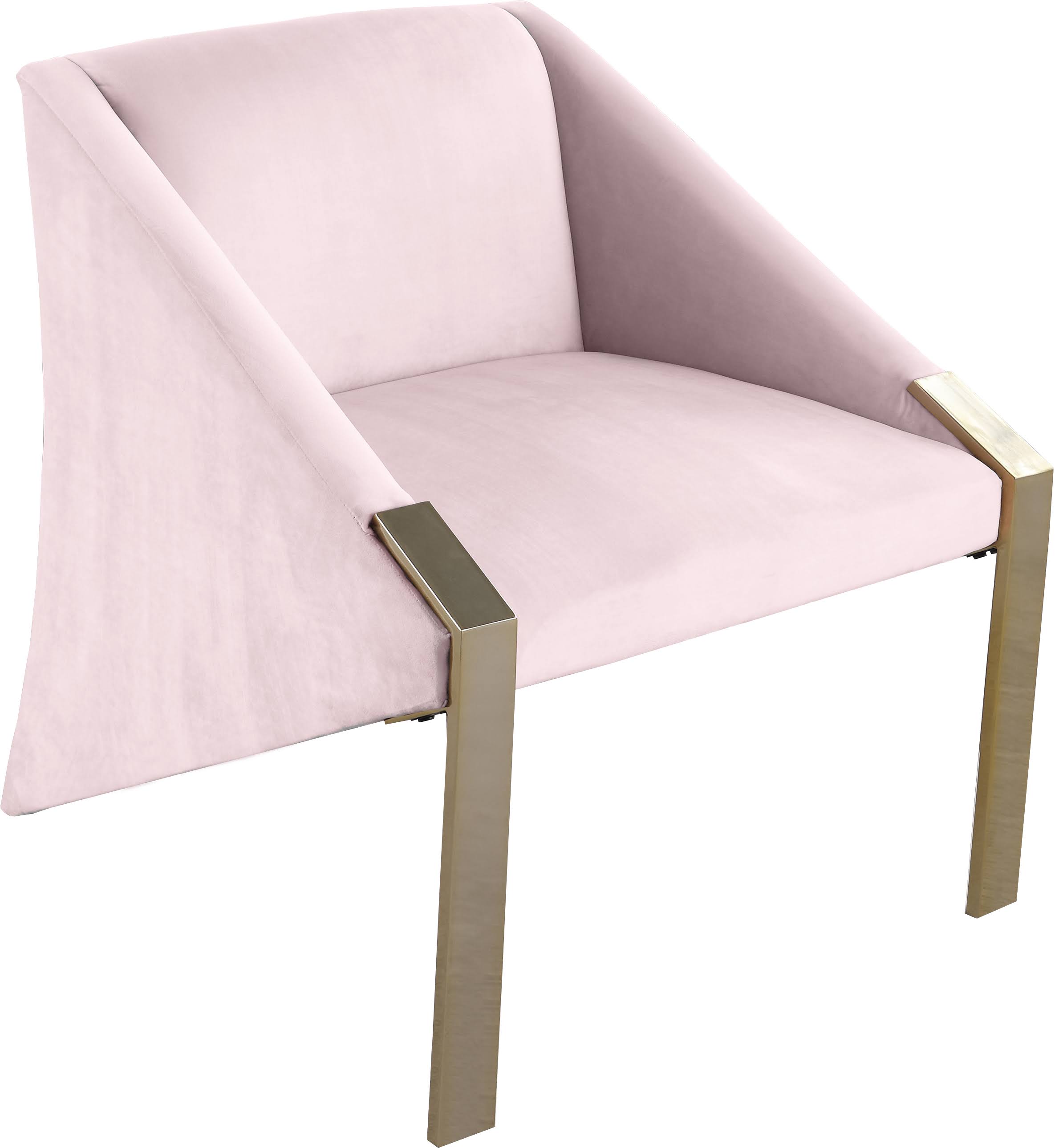 Pink Velvet Accent Chair Q982305