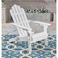 White Solid Wood Folding Adirondack Chair R534771