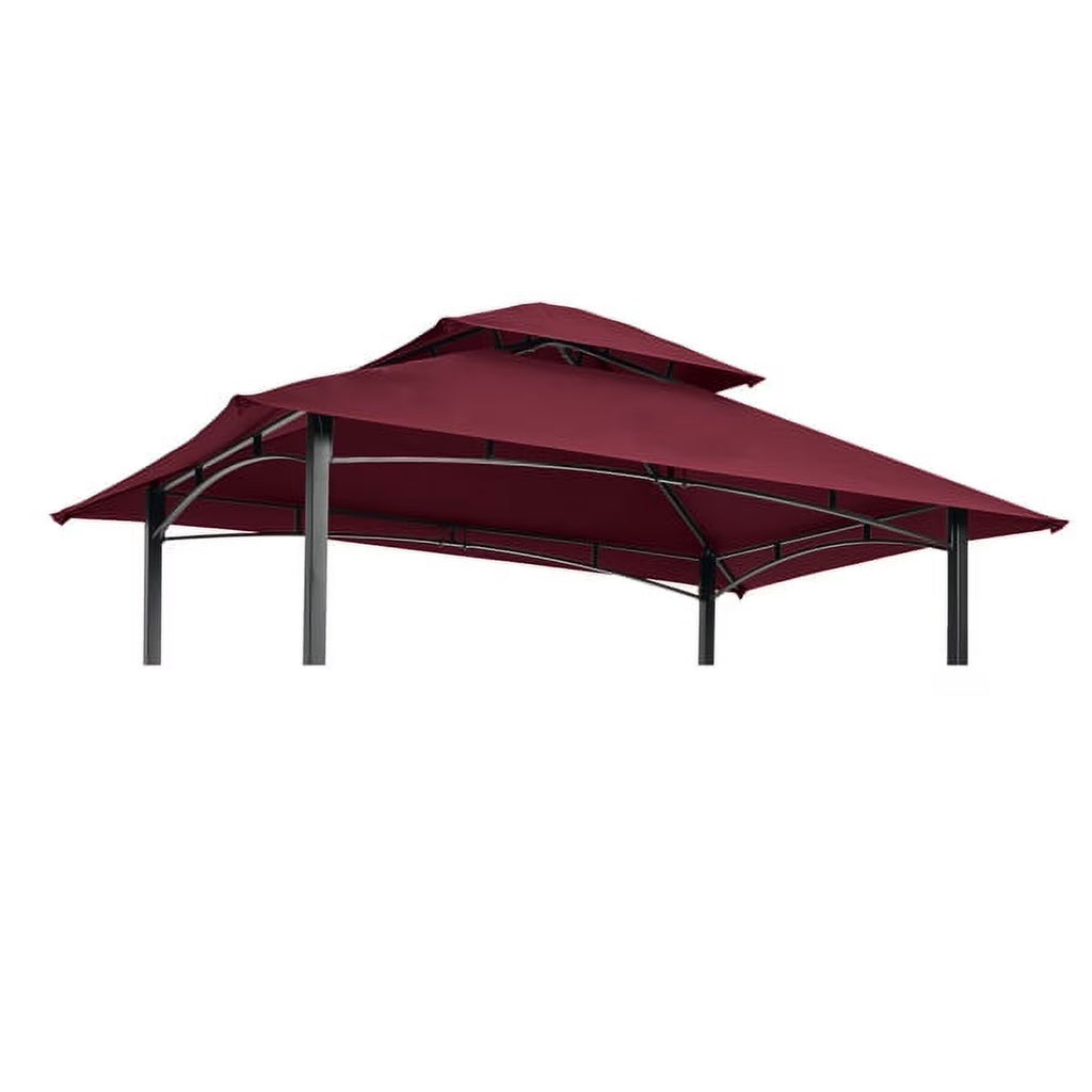 Burgundy Double Tiered Grill Gazebo Replacement Canopy R808381