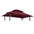 Burgundy Double Tiered Grill Gazebo Replacement Canopy R808381