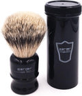 100% Silvertip Travel Shave Brush with Case, Black, Pack of 2 T4121