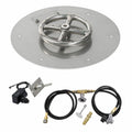 18x22 Round Stainless Steel Flat Pan with Spark Ignition Kit Propane E3838