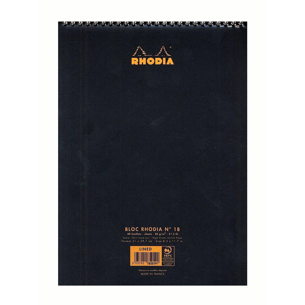Ruled Wirebound Notebooks 8 1/4 x 12 1/2 in. Black Pack of 5 W27035